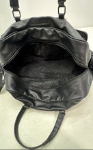 Load image into Gallery viewer, Steve Madden Unisex Black Leather Shoulder Strap Weekender Travel Duffle Bag