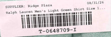 Load image into Gallery viewer, Ralph Lauren Mens Light Green Cotton Classic Fit Dress Shirt Size 17 1/2