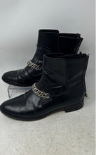 Load image into Gallery viewer, Elizabeth And James Womens Black Leather Back-Zip Ankle Booties Size 9.5