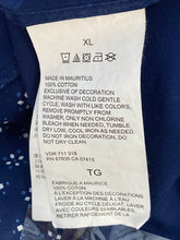 Load image into Gallery viewer, Nautica Mens Blue White Geometric Cotton Classic Fit Button-Up Shirt Size XL