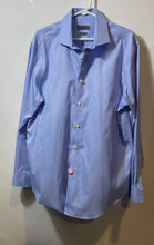 Load image into Gallery viewer, Calvin Klein Mens Light Blue Long Sleeve Collared Dress Shirt Size 17 34/35