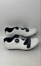 Load image into Gallery viewer, Speed Mens White Leather Adjustable Strap Bike Road Cycling Shoes Size EUR 41