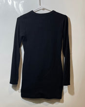 Load image into Gallery viewer, Forever 21 Womens Black Stretch Crew Neck Long Sleeve Mini Dress Size Large