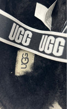 Load image into Gallery viewer, UGG Kids Fluff Yeah 1098494K Black Open Toe Slingback Slide Slipper Size 5