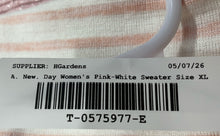 Load image into Gallery viewer, A New Day Womens Pink White Striped Open Front Cardigan Sweater Size XL