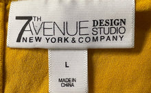 Load image into Gallery viewer, 7 Avenue Design Studio New York & Company Womens Yellow Blouse Top Size L