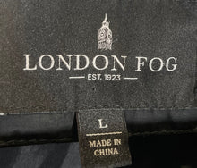Load image into Gallery viewer, London Fog Womens Black Long Sleeve Pockets Full-Zip Puffer Jacket Size Large