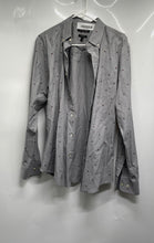 Load image into Gallery viewer, Banana Republic Mens Gray Cotton Long Sleeve Slim-Fit Button-Up Shirt Size L