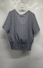 Load image into Gallery viewer, Michael Kors Womens Multicolor Printed Cropped Blouse Top Size Large