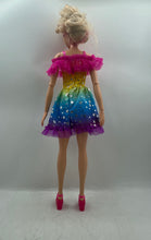 Load image into Gallery viewer, Mattel Barbie Blonde Hair With Rainbow Multicolor Dress Fashion Doll