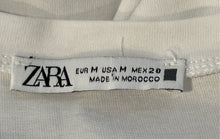 Load image into Gallery viewer, Zara Womens White Short Sleeve Crew Neck Pullover T-Shirt Size Medium