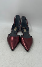 Load image into Gallery viewer, Franco Sarto Womens Racer Dark Red Pointed Toe Ankle Strap D'Orsay Flats Sz 8.5M