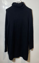 Load image into Gallery viewer, Zara Womens Black Long Sleeve Turtleneck Pullover Sweater Dress Size Medium