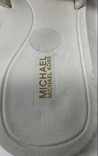 Load image into Gallery viewer, Michael Kors Womens White Signature Print Slip-On Slide Sandals Size 8M