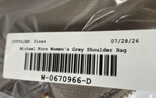Load image into Gallery viewer, Michael Kors Womens Gray Saffiano Leather Adjustable Strap Dome Crossbody Bag