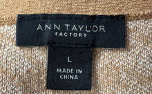 Load image into Gallery viewer, Ann Taylor Womens Brown White Houndstooth Hi-Low Hem Pullover Sweater Size L