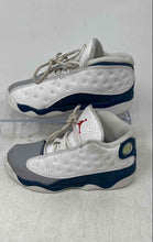 Load image into Gallery viewer, Nike Kids Air Jordan 13 Retro White Gray Blue Lace-Up Sneaker Shoes Size 9C