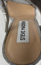 Load image into Gallery viewer, Steve Madden Womens Bali Silver Rhinestone High Heel Strappy Sandals Size 7M