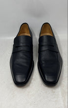 Load image into Gallery viewer, Mercanti Fiorentini Mens Black Almond Toe Slip-On Penny Loafer Dress Shoes Sz 12