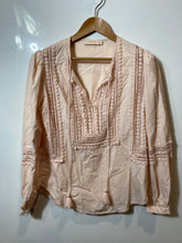 Load image into Gallery viewer, Authentic Tory Burch Womens Light Beige Marissa Embroidered Blouse Top Size 2