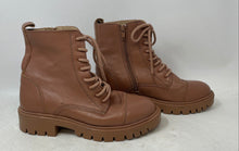 Load image into Gallery viewer, Aldo Womens Reilly Metallic Brown Leather Lace-Up Ankle Combat Boots Size 8.5