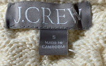 Load image into Gallery viewer, J. Crew Womens Ivory Long Sleeve Crew Neck Cable-Knit Pullover Sweater Size S