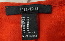 Load image into Gallery viewer, Forever 21 Womens Orange Sleeveless Front Tie Mini Dress Size Medium