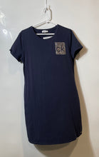 Load image into Gallery viewer, Calvin Klein Womens Navy Blue Short Sleeve Crew Neck T-Shirt Dress Size Large