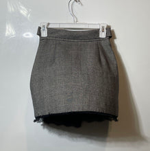 Load image into Gallery viewer, Zara Basic Womens Gray Houndstooth Print Lace Trim Hem Wrap Skirt Size XS