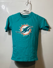Load image into Gallery viewer, NFL Kids Green Miami Dolphins Logo Print Short Sleeve Football T-Shirt Size S