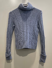Load image into Gallery viewer, Express Womens Blue Long Sleeve Turtle Neck Knitted Pullover Sweater Size Small