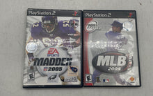 Load image into Gallery viewer, Lot Of 2 Pcs Sony PlayStation 2 Madden NFL 2005 MLB 2004 Sports Video Games