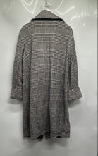 Load image into Gallery viewer, Forever 21 Womens Black White Houndstooth Long Sleeve Pockets Trench Coat Size M