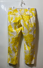 Load image into Gallery viewer, Banana Republic Womens Yellow White Floral Straight Leg Ankle Pants Size 0