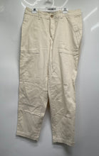 Load image into Gallery viewer, A New Day Womens Cream Flat Front Pockets Straight Leg Cargo Pants Size 8