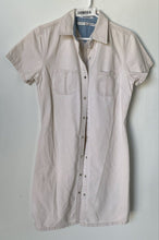 Load image into Gallery viewer, Tommy Hilfiger Womens Beige Short Sleeve Collared Pockets Shirt Dress Size 6