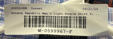 Load image into Gallery viewer, Banana Republic Mens Light Purple And Blue Plaid Print Cotton Dress Shirt Size L