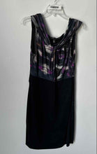 Load image into Gallery viewer, Mango Womens Multicolor Printed Sleeveless Twisted V-Neck Sheath Dress Size L