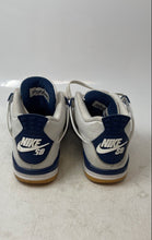 Load image into Gallery viewer, Nike Mens Air Jordan 4 Retro SP White Blue Sneaker Shoes Size 5 With Stains