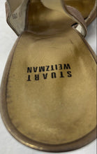 Load image into Gallery viewer, Stuart Weitzman Womens Gold Open Toe Slingback Sandals Size 10M