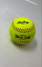 Load image into Gallery viewer, Rawlings Official Dream Seam Fast Pitch Yellow Red Stitching Pro Softball