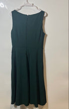Load image into Gallery viewer, DKNY Womens Green Sleeveless Draped Cowl Neck Back Zip Shift Dress Size 10