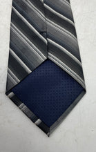 Load image into Gallery viewer, Pierre Cardin Mens Gray Striped Silk Adjustable Formal Pointed Tie One Size