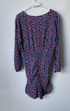 Load image into Gallery viewer, Zara Womens Multicolor Floral Long Sleeve V-Neck Mini Dress Size Large