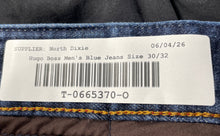 Load image into Gallery viewer, Hugo Boss Mens Blue Denim Medium Wash Regular Fit Straight Leg Jeans Size 30/32