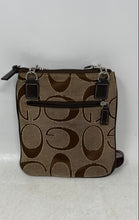Load image into Gallery viewer, Coach Womens Brown Signature Print Adjustable Strap Inner Pocket Crossbody Bag