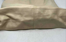 Load image into Gallery viewer, Womens Brown Cream Genuine Leather Inner Pockets Shoulder Bag