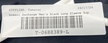 Load image into Gallery viewer, Armani Exchange Mens Black Long Sleeve Super Slim Fit Button-Up Shirt Size M