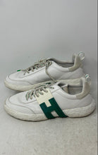 Load image into Gallery viewer, Hogan 3R Mens White Green Leather Low Top Lace-Up Sneaker Shoes Size 7.5