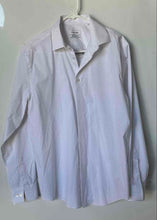 Load image into Gallery viewer, Calvin Klein Mens White Refined Cotton Regular Fit Dress Shirt Size 16 34/35 L